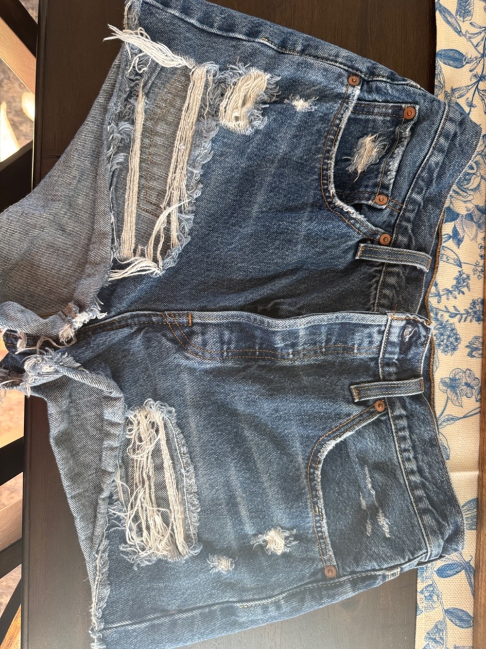 Levi’s distressed denim shorts